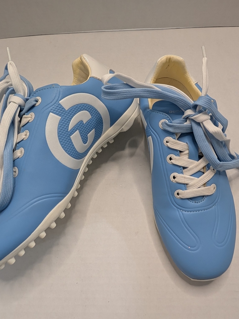 Duca del Cosma Queenscup Womens Spikeless Golf Shoes Light Blue White Size 6.5